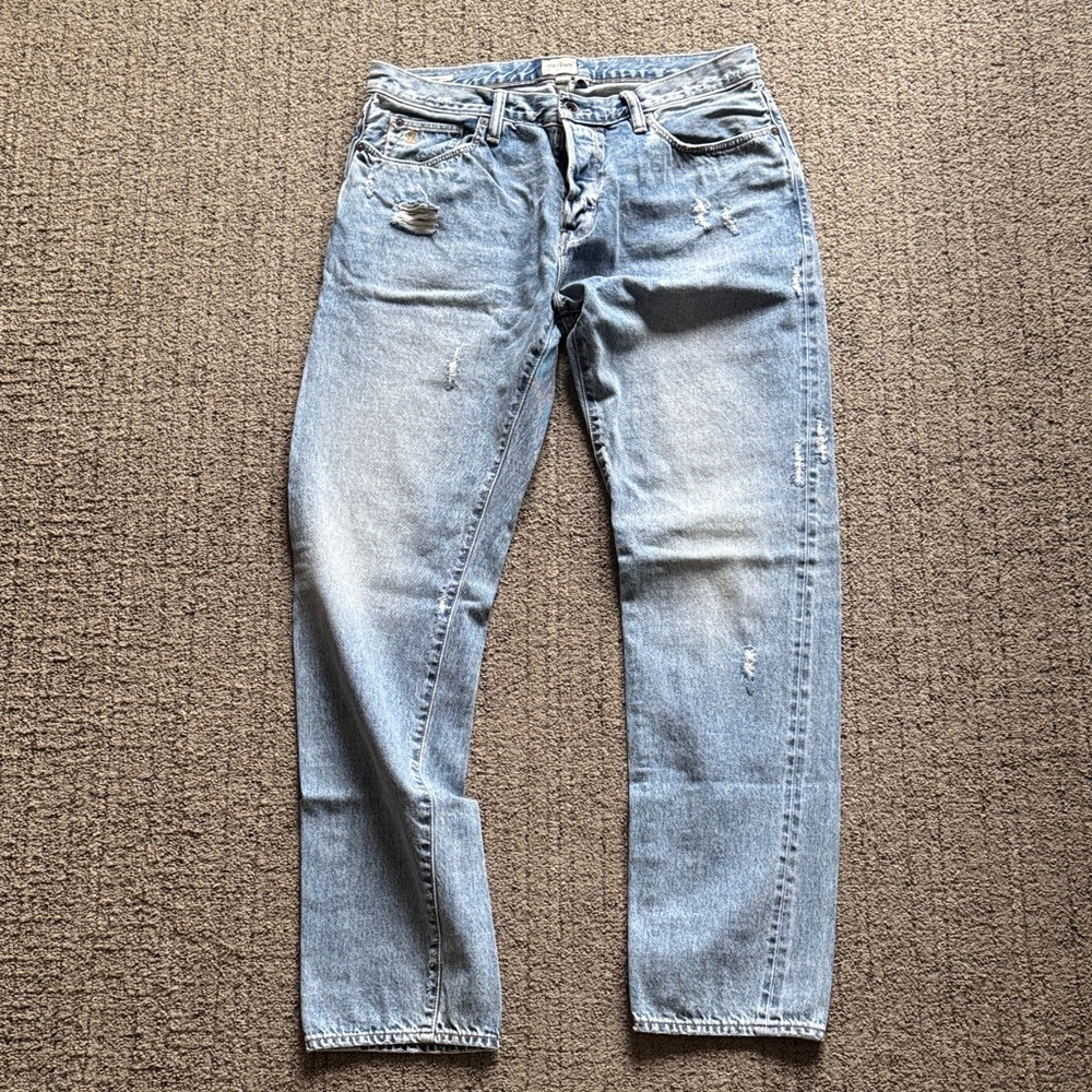 Todd Snyder Selvedged Light Blue Straight Jeans